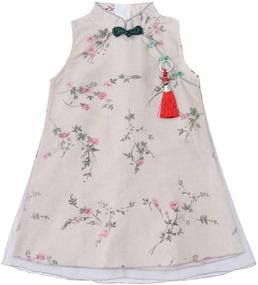 img 4 attached to Charming LittleSpring Little Girl Holiday Dress: Chinese Qipao Princess Dress for Your Fashionable Princess