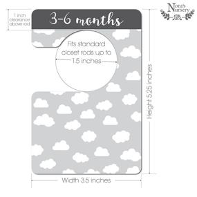 img 3 attached to 👶 8 Piece Baby Boy & Girl Wardrobe Dividers, Black & White Unisex Closet Organisers/Hangers, Nursery Decor & Baby Gift - Organize Clothes by Type or Age