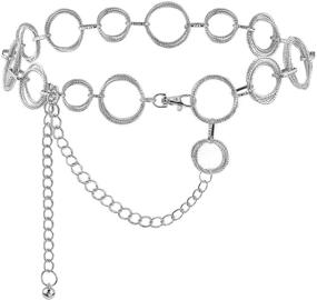 img 4 attached to 🎀 Women's Glamorstar 53 1IN Belt Chain Circle Accessories for Rings