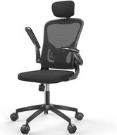 🪑 naspaluro ergonomic office chair: adjustable, high-back computer chair with headrest, lumbar support, and breathable mesh (black) логотип