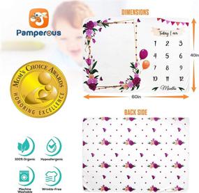 img 3 attached to 👶 Pamperous Baby Monthly Milestone Blanket - Enhance Your Kids' Home Store