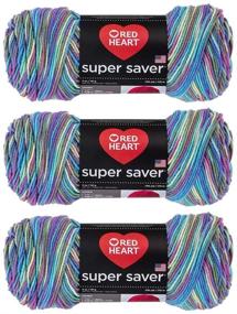 img 1 attached to Vibrant Red Heart E300-310 Super Saver Yarn - Monet: Unleash your Creativity!