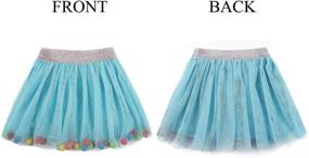 img 3 attached to 🎀 DaniChins Girl's Tutu Skirt: Layered Tulle Princess Skirt with Pom Pom Puff Balls for Little Girls - Adorable and Stylish!