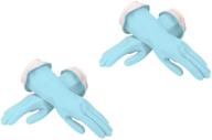 🧤 new! casabella premium 'waterblock' blue gloves - 2 pair (4 gloves), large logo