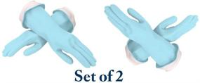 img 2 attached to 🧤 New! Casabella Premium 'Waterblock' Blue Gloves - 2 Pair (4 Gloves), Large