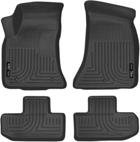 img 4 attached to 🚗 Husky Liners 99171: Weatherbeater Front & 2nd Seat Floor Mats for 2016-2020 Dodge Challenger RWD - Black