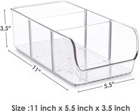 img 3 attached to 📦 Vtopmart Food Packet Organizer Bins - Clear Plastic Holder for Pantry Organization and Storage, 2 Pack Ideal for Seasoning Packets, Spice Packets, Snacks, and Pouches