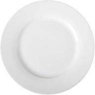 🍽 amazonbasics 6 piece white dinner plate set - affordable and versatile dinnerware collection logo