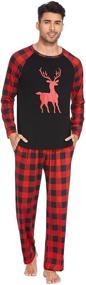 img 2 attached to 🎄 Stylish and Cozy: Ekouaer Christmas Matching Pajamas for Men, Perfect for Sleep & Lounge