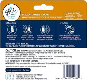 img 3 attached to 🕯️ Glade PlugIns Refills Air Freshener - Elegant Amber & Oud Scent for Home and Bathroom - 2.01 Oz, 3 Count