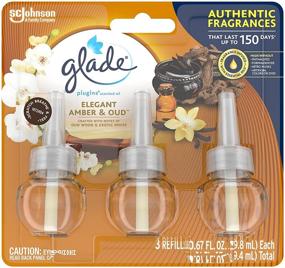 img 4 attached to 🕯️ Glade PlugIns Refills Air Freshener - Elegant Amber & Oud Scent for Home and Bathroom - 2.01 Oz, 3 Count