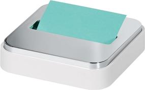 img 3 attached to 📌 3x3 Post-it Dispenser Sticky Dispenser, White & Silver, Easy One-Handed Dispensing (STL-330-W)