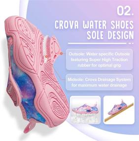 img 2 attached to 👟 Быстросохнущие сандалии Crova Aquatic для мальчиков - легкая обувь