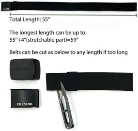 img 1 attached to CHCSTAR Elastic Web Belts Men