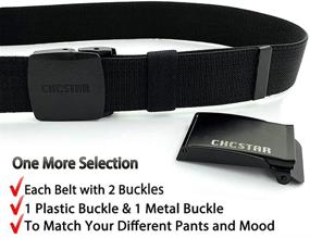 img 3 attached to CHCSTAR Elastic Web Belts Men
