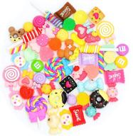 🍬 fengwangli assorted kawaii candy sweet charms – perfect for crafts, slime, diy resin & candy set ornaments – 50-piece set логотип