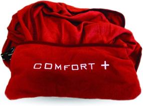 img 1 attached to 🚂 Бордовое покрывало ComfortPlus Premium Microfleece 3 в 1 для путешествий