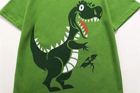 img 2 attached to 🦖 Ultimate Summer Style: Toddler Boys' Dinosaur Shark Graphic Tee - Short Sleeve Crewneck T-Shirt