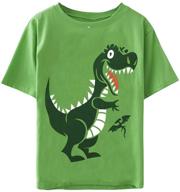 🦖 ultimate summer style: toddler boys' dinosaur shark graphic tee - short sleeve crewneck t-shirt logo