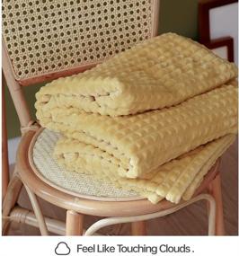 img 2 attached to 🌟 Experience Ultimate Comfort and Style with Simple&Opulence Luxury Flannel Fleece Throw Blanket (Yellow, 50"x70")