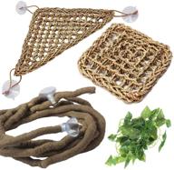 pivby bearded dragon accessories: enhance your reptile habitat with flexible hammock, jungle vines, and suction cup leaves for climbing, chameleon, lizards, gecko, snakes logo