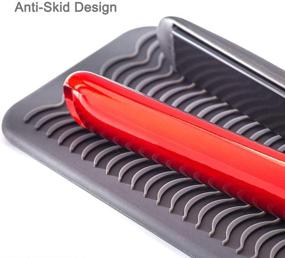 img 2 attached to SmellRose Hair Iron Mat & Pouch: Heat Resistant Mat & Cover for Hair Styling Tools, Ideal for Flat Iron and Curling Iron, Perfect for Travel