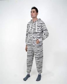 img 2 attached to Ultimate Comfort and Style: NOROZE XXL Skeleton Jumpsuit Pajamas for Men