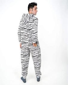 img 1 attached to Ultimate Comfort and Style: NOROZE XXL Skeleton Jumpsuit Pajamas for Men