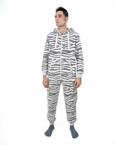 img 3 attached to Ultimate Comfort and Style: NOROZE XXL Skeleton Jumpsuit Pajamas for Men