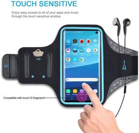 img 1 attached to 📱 Running Armband for Samsung Galaxy S10e S9 S8 S7 A01 A10e J3 J2, iPhone 13 12 11 Pro X XS SE 8 7 6S 6 5S 5C 5 - Tiflook Arm Band Phone Holder Case for Jogging, Fitness, Sports, Exercise, Workout - Black