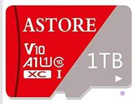 astore 2 упаковки 1 тб micro sd карта класса 10 sdxc для смартфонов и планшетов на android - высокая скорость, бесплатный адаптер sd включен логотип