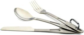 img 2 attached to 🍴 TOAKS Titanium 3-Piece Cutlery Set: Lightweight & Durable Utensils for Outdoor Adventures