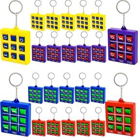 img 4 attached to Портативный рюкзак Haconba Tic Tac Toe Keychain