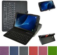 🔌 wireless keyboard case for samsung galaxy tab a 10.1 2016 - mama mouth slim stand pu leather cover with removable wireless keyboard (black) logo