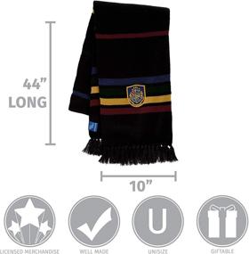 img 1 attached to Authentic Harry Potter Hogwarts Scarf with Patch - Perfect for Adults and Kids