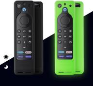 [2 pack] silicone cover case for tv stick (3rd gen) alexa voice remote logo