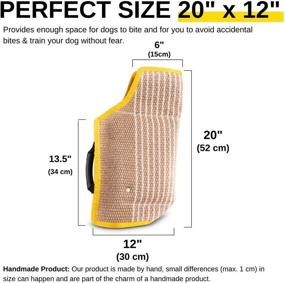 img 2 attached to 🐶 Durable Dog Bite Sleeve - Strong Jute Training Equipment for Medium to Large Dogs (German Shepherd, etc.) - Perfect for K9, IPO, Schutzhund & Puppy Training - Safe Padded Biting Sleeve for Either Arm: Find the Best Quality Here!