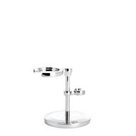 🪒 premium mühle chrome stand: accommodate traditional & classic series safety razors & shaving brushes with modern design logo