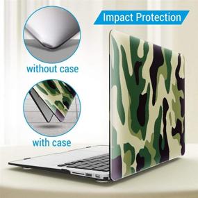 img 1 attached to 🔋 IBENZER Old MacBook Pro 13 Inch Case A1278, Soft Touch Hard Shell Cover for Apple MacBook Pro 13 with CD-ROM, Green Camo Design - MPD13CFGN+1A