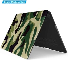 img 2 attached to 🔋 IBENZER Old MacBook Pro 13 Inch Case A1278, Soft Touch Hard Shell Cover for Apple MacBook Pro 13 with CD-ROM, Green Camo Design - MPD13CFGN+1A