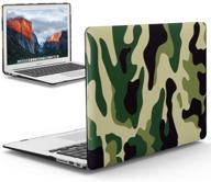 🔋 ibenzer old macbook pro 13 inch case a1278, soft touch hard shell cover for apple macbook pro 13 with cd-rom, green camo design - mpd13cfgn+1a logo