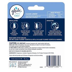 img 3 attached to 🏠 Glade PlugIns Refills Air Freshener, Scented and Essential Oils for Home and Bathroom, Clean Linen 1.34 Fl Oz, Pack of 2
