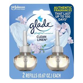 img 4 attached to 🏠 Glade PlugIns Refills Air Freshener, Scented and Essential Oils for Home and Bathroom, Clean Linen 1.34 Fl Oz, Pack of 2