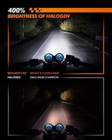 img 3 attached to 🚴 SEALIGHT H4 9003 HB2 LED Motorcycle Bike Bulb, 6000K Xenon White - Enhanced Visibility and Style Upgrade for Two-Wheelers