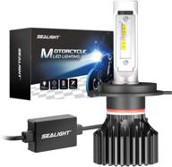 🚴 sealight h4 9003 hb2 led motorcycle bike bulb, 6000k xenon white - enhanced visibility and style upgrade for two-wheelers logo