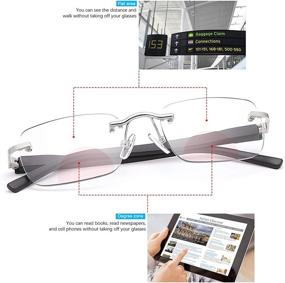 img 3 attached to 👓 Revolutionary Photochromic Bifocal Reading Glasses: Blue Light Blocking, Spring Hinge Sun Readers with Transition Sunglasses for Women and Men