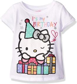 img 1 attached to 🎀 Girls' Hello Kitty Little Birthday T-Shirt - Tops, Tees & Blouses