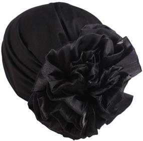 img 3 attached to Floral Elastic Turban Beanie Head Scarf Wrap Chemo Cap Hat for Cancer Patients, Women