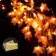 🍁 thanksgiving lights 20 led maple leaves string light fall decorations, 6.6 ft fall light with 2 modes, autumn garland light home indoor outdoor thanksgiving decorations battery operated логотип