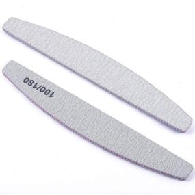 img 1 attached to 💅 25-Pack Professional Double Sided Nail Files and Buffers: 100/180 Grits Emery Boards for Acrylic Nails - Manicure Tool Kit